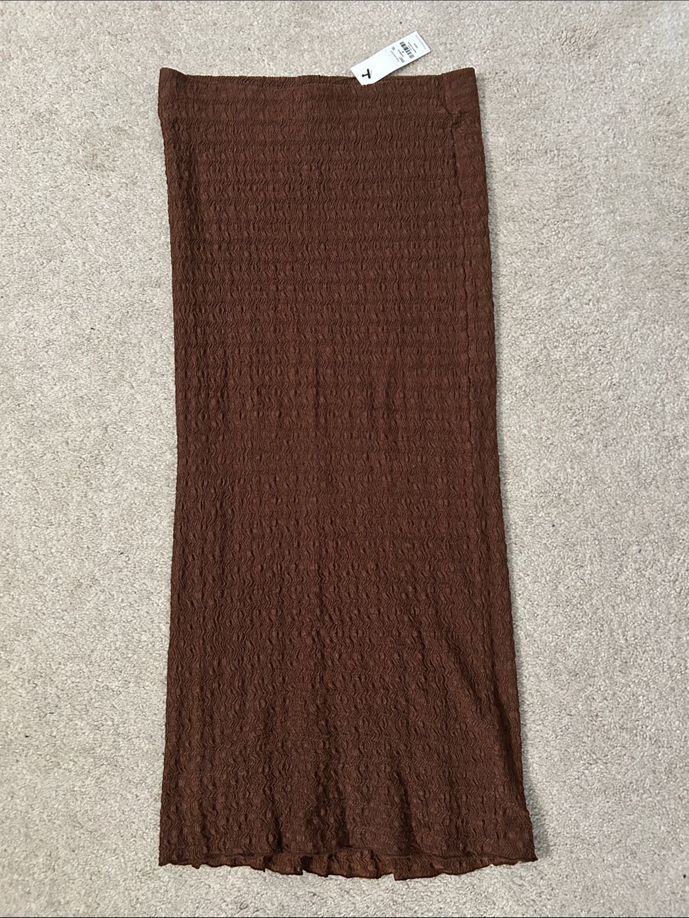 Francesca’s Brown Textured Knit Midi Skirt - Women